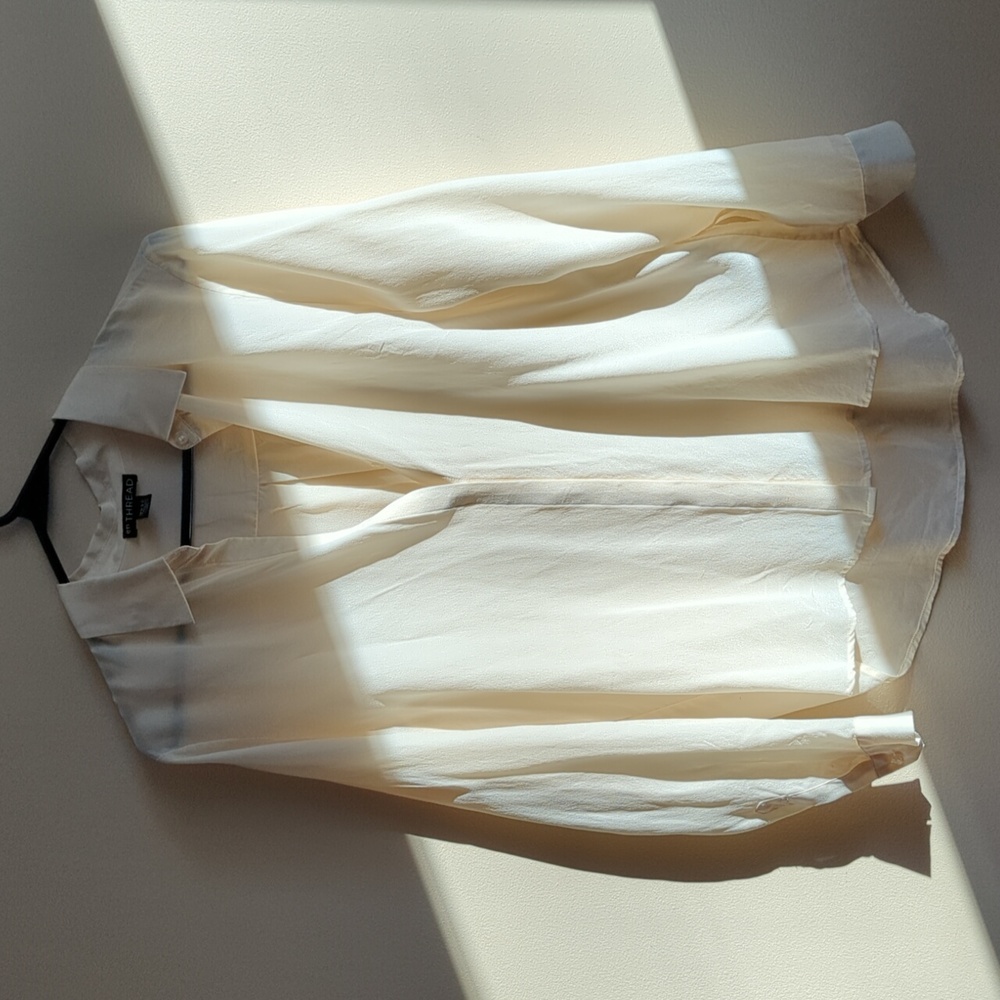 Cream silk blouse